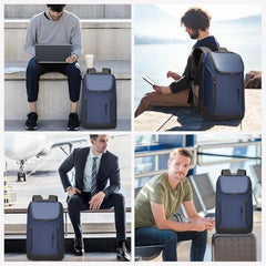 Red Lemon BANGE Captain Business Smart Backpack Water-Resistant fit 15.6 Inch Laptop Backpack with USB Charging Port,Travel Durable Backpack for Men and Women (Black)