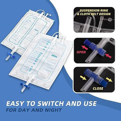 RATURISH Wearable Urine Collector for Women | Soft Silicone Reusable Leakproof Urine Collection Bag | Adjustable & Comfortable Fit | Portable Washable Female Urine Collector | Odour - Free 1L & 2L Bags | White/Grey/Blue | for Women