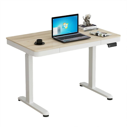 SYGA Medis Electric Lift Table Standing Desk Desk Computer Desktop Table Liftable Table Frame Table Leg Computer Desk(120 X 60 CM Wood)