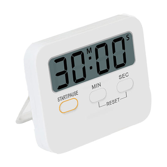SYGA Digital Kitchen Timer Cooking Kitchen Timers with Louder Alarm Big Digit with Back Stand for Teacher, Study, Exercise, Oven, Cook, Baking White