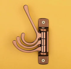 iSTAR Wall Hooks for Hanging | Flexible 4 Pin Hooks Bathroom Cloth Hanger Wall Hook Door Robe Hooks for Hanging Keys, Clothes, Towel (Rose Gold, Pack of 3)
