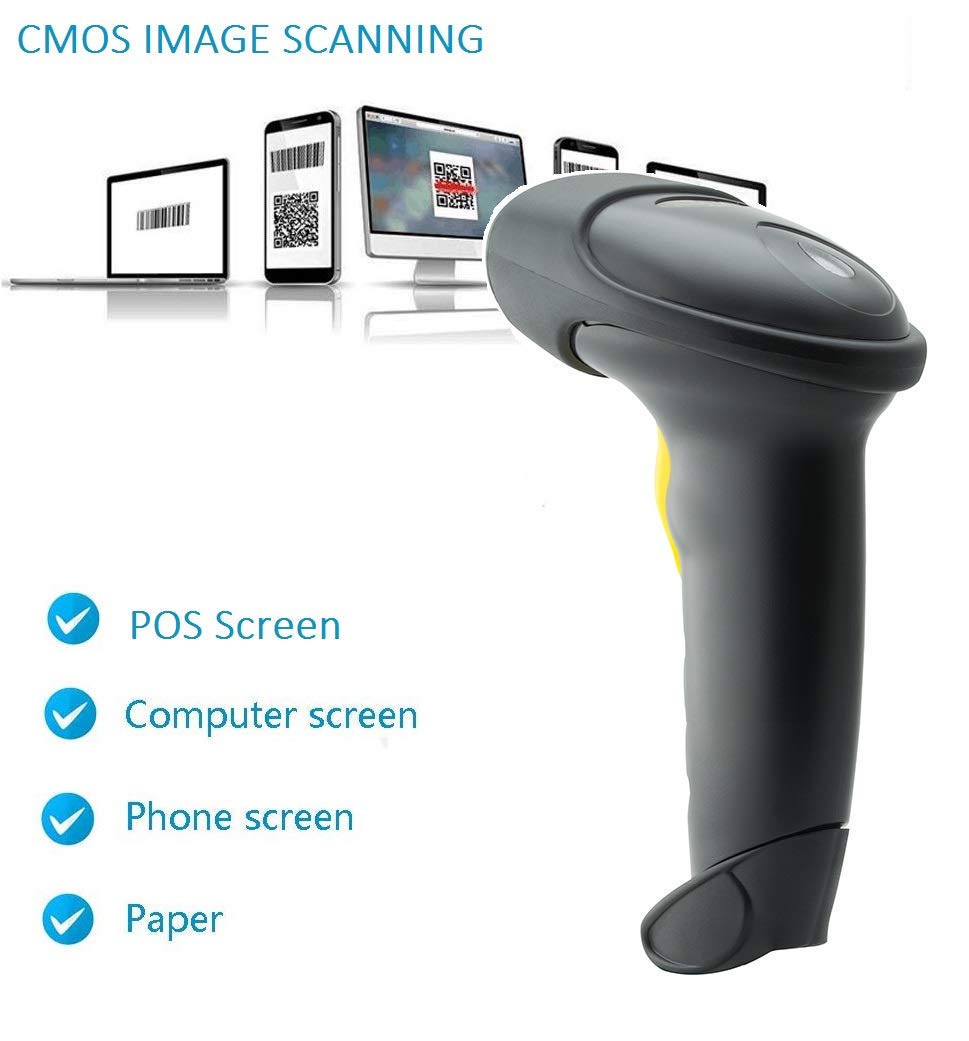 SYGA Wireless + Blutooth Dual Mode 2D Barcode Scanner