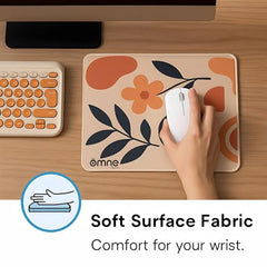 omne TECH Mousepad for Desk | Smooth Waterproof Surface, Anti-Slip Rubber Base, Durable & Comfortable Mouse Pad for Office, Laptop & Computer (Abstract Leaf Patten)