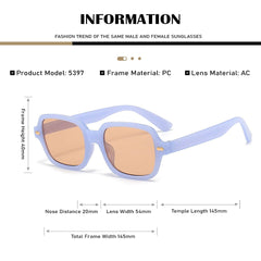 SYGA Men And Women Sun protection Retro Small Square Frame Sunglasses (Black frame black and gray film)