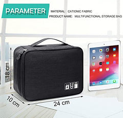 Seagull flight of fashion Nylon 2 Layer Gadget Organizer Case,Electronic Accessories Bag,Tech Organizer Pouch for Hard Disk,Pen Drive for Home&Travel-24 X 18 X 10 Cm-Wine Red-Model 1