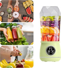 Juicer for Home ^ Lacossi Juicer Mixer Grinder with 1500mAh Battery, 6 Blades 3Gears Fast Blending, 2-Jar Capacity (400ml*2) | 40 Watts Bullet Rechargeable Portable Personal Juicer