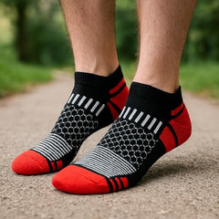 MOMISY Premium Cotton Blend Cushion Ankle Socks, Multicolor, Pack of 6, Unisex, Free Size