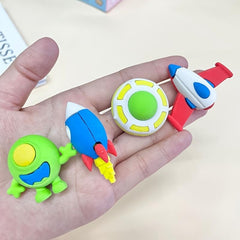 SYGA 9 Pcs Cartoon Shaped DIY Creative Aerospace Military Girl Rubber Erasers for Child Student Gift (Aerospace)