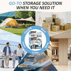 16 Travel Compression Bags Vacuum Packing, Roll Up Travel Space Saver Bags for Luggage, Cruise Ship Essentials (6 Large Roll/6 Medium Roll/4 Small Roll)