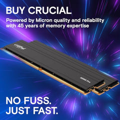 Crucial Pro RAM 32GB Kit (2x16GB) DDR5 5600MT/s (or 5200MT/s or 4800MT/s) Desktop Memory CP2K16G56C46U5
