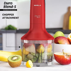 Havells Duro Blend 300 W Hand Blender | Low Noise Copper DC Motor | Rust-Free 304 SS Blades | Double Wall |Detachable Stem | 2 Speed Settings | Double Bush Technology | 2 Years Warranty