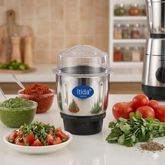 Bajaj Mixer Grinder Suitable - ITIDA Chutney jar 400ML(Black), Stainless Steel, Brand- ITIDA