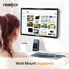 FRONTECH Ultima Series 24 Inch Curved LED Monitor, Refresh Rate 100Hz, 3500R Curve, Full HD 1080p, Built in Speaker, Bezel Less Design, HDMI & VGA Ports, 3 Years Warranty (MON-0088, White)