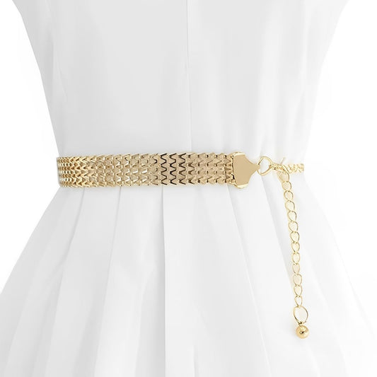 SYGA Metal Chain Waist Chain Women's Punk Retro Belt Decorative Body Chain