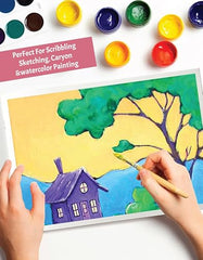 A4 Drawing Book, 34 Pages (29.5 x 21 cm), 100 GSM White Paper, Pack of 3 | Soft Blund, Sketch Book for Kids, Students and Artists | Thick Pages Suit Pencils, Crayons, Colour pens, Paints