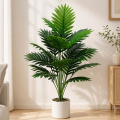 NEEDSFILL Artificial Palm Areca Bunch - 85 cm Faux Palm Tree with 18 Leaves | Realistic Fake Plant for Home Decor, Living Room & Office Corner (Green, 1 Pack)
