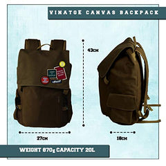 F Gear Milestone Casual 20L Laptop Backpack | Premium Canvas Fabric | 1 Compartment & 4 Pockets | Durable, Water-Resistant & Stylish Laptop Bag, For College, Office & Travel | Fits Upto 16 Inch Laptop