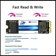 Dogfish 256GB SSD for MacBook Air A1369 A1370, Solid State Drive Capacity Upgrade for 2010 2011 MacBook Air A1370(EMC 2393/2471), A1369(EMC 2392/2469) (OS Pre-Installed)