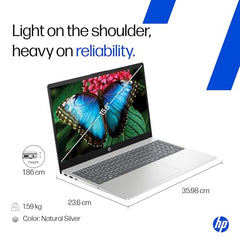 HP 15, 13th Gen Intel Core i5-1334U (16GB DDR4, 1TB SSD) FHD, Anti-Glare, Micro-Edge, 15.6''/39.6cm, Win11, M365(1yr)* Office24, Silver, 1.59kg, FD0552TU, Iris Xe, FHD Camera w/Shutter, Backlit Laptop