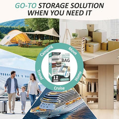16 Travel Compression Bags Vacuum Packing, Roll Up Travel Space Saver Bags for Luggage, Cruise Ship Essentials (6 Large Roll/6 Medium Roll/4 Small Roll)