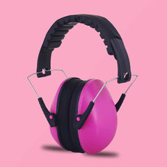 SYGA Children's Noise Reduction Earmuffs, Head-Mounted Soundproof Earmuffs for Learning, Reading, Sleeping, and Airport Use(Rose Red)