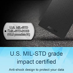 BUFFALO SSD-PG 500GB Portable SSD - USB 3.2 A & C Compatible Solid State Drive External Storage