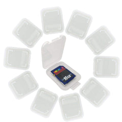 SYGA 10 Pieces Memory Card Plastic Storage Case for SD MMC/SDHC PRO Duo (Memory Card not Included) (1.9" x 1.5" x 0.3")