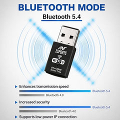 Ant Esports AE900X SmartChoice Dual Band WiFi 6 USB Dongle with Bluetooth 5.4, 900Mbps Speed (2.4GHz + 5GHz), MU-MIMO, Plug & Play, WPA3 Security, Hotspot Mode, Windows Compatible