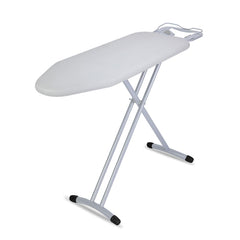 STANSY Foldable Ironing Board with Adjustable Height, Metal Frame, Grey, Padded Surface, Space-Saving Design (Large)