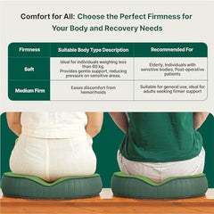 The White Willow Donut Pillow – Medium Firm HR Memory Foam Coccyx Seat Cushion for Tailbone, Hemorrhoid & Piles Pain Relief – Car & Office Chair – Above 60KG – Classic Black