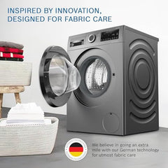 Bosch 10.5/6 KG Inverter Fully Automatic Front Load Washer Dryer (WNA2E4U1IN, 1400 RPM, 14 Wash Programs, LED touch display, Wash & Dry in 60 Mins, Cast Iron Grey)
