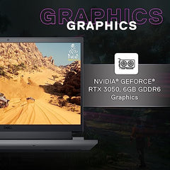 Dell Gaming G15-5530, Intel Core i5 13th Gen-13450HX, NVIDIA GeForce RTX 3050-6GB, 16GB RAM, 512GB SSD, FHD 250nits 15.6"/39.62cm, 120Hz, Windows11, MSOffice 2021,Dark Shadow Gray,2.65Kg Gaming Laptop
