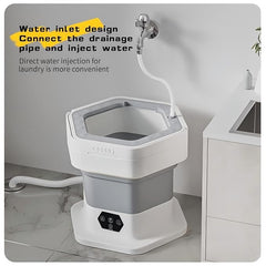 16L Semi Automatic Foldable Washing Machine with Dryer Portable 3 Modes Quick Deep Cleaning with Spin Basket Ideal For Apartments, Dorms, Hotels, Travel Suitable For Towel, Socks, Napkins (A1)