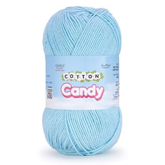 Ganga Acrowools Cotton Candy Yarn – Soft Premium Cotton Blend Wool for Knitting & Crochet | Lightweight, Smooth Texture, Pastel Shades, 100gm Ball (CCY006 -White)