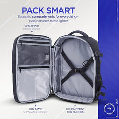 Acer Estilo Premium 15.6 Inch Black Color Backpack I Water Resistent Polyester I Expandable, 2 Zipper Front Pocket, 2 More Compartment for Laptop and Other Accessories I USB Charging I Strolley Strap