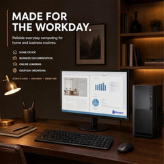 Shopeon Desktop Computer, Computer Set, Core i5, 8GB RAM, 128GB SSD, Windows 11, 20 Inch Monitor, Home Office PC