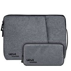 Gizga Essentials Laptop Bag Sleeve Case Cover Pouch for 15.6 Inch Laptop for Men & Women, Padded Laptop Compartment, Free Accessories Pouch, Premium Zipper Closure, Water Repellent Nylon Fabric, Grey