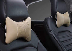 SYGA Set of 2 Car Pillow PU Seat Neck Headrest Four Seasons Common Nylon Head Car Rest Pillow (Random Color)