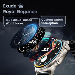 GOBOULT Crown R Pro 2 Smartwatch 1.43''HD AMOLED Display,BT Calling 5.2,600Nits Brightness,IP67,150+Watchfaces, 120+Sports Modes, AI Voice Assistant, SpO2 Monitoring(Charcoal Black)