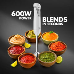 Sujata Blendstick Hand Blender | 600W Heavy Duty Motor | Variable Speed Control | Stainless Steel Shaft | 18000 RPM | Professional Immersion Blender | Easy Clean | Black