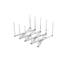 MOMISY Pot Lid Organizer, Stainless Steel, Adjustable Length, 4 Dividers