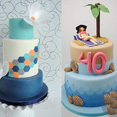 SYGA 4pcs / Set Geometry Wave Sugar Craft Plastic Fondant Cutter Cake Mould Cake Decoration