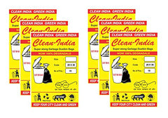 Clean India - Plastic Garbage Bags|6 Packs Of 30 Pcs | 19X21 Medium Disposable Garbage Trash Waste Dustbin Bags Of 54Cm X 48Cm (Ci19210008) - 180 Count