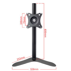 SYGA Monitor Stand Arm Desk Mount Fully Height Adjustable Bracket with C-Clamp & Gronment-Ergonomic 180 Tilt Rotation Suitable for 13 to 30 Inch TV and Monitor Screen (40 CM)