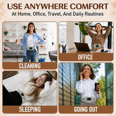 BRONTIX Period Cramp Relief Massager, Cordless Heating Pad