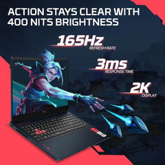 HP Smartchoice HyperX OMEN 15, AMD Ryzen 7 260, 8GB-RTX 5050, 24GB DDR5 (Upgradeable), 1TB SSD, 180Hz, 2.5K, 500 nits, 3ms RT, 15.3''/38.9cm, Win11, Office24, Black, 2.42kg, gb0038AX, AI Gaming Laptop