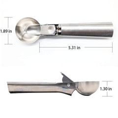 SYGA Stainless Steel Ice Cream Scoop Cookie Dough Scooper with Trigger Release for Watermelon, Frozen Yogurt Sorbet, Jelly
