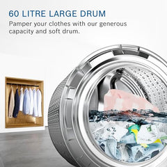 Bosch 10.5/6 KG Inverter Fully Automatic Front Load Washer Dryer (WNA2E4U1IN, 1400 RPM, 14 Wash Programs, LED touch display, Wash & Dry in 60 Mins, Cast Iron Grey)