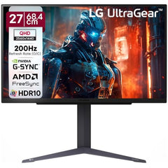 LG 27G610A 68.4 cm (27 Inch) Ultragear QHD (2560x1440) IPS Gaming Monitor, 1ms (GtG), 200Hz, sRGB 99%(Typ.), Anti-Glare, HDR10, AMD FreeSync™, DP, HDMI X 2, Tilt/Swivel/Height/Pivot Adjustable(Black)