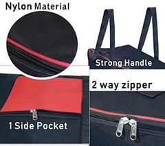 Storite 2 Pack Moisture Proof Nylon Underbed Storage Bag For Clothes Large | (54 x 46 x 28 cm) - BlackRed, Rectangular